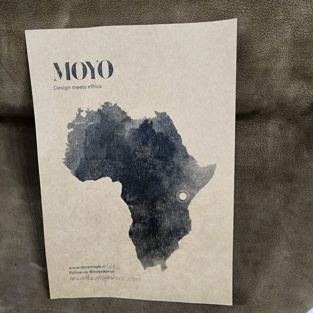 Brown Suede Shoulder Bag from Kenyan Sustainable Brand MOYO - Picture 5 of 6